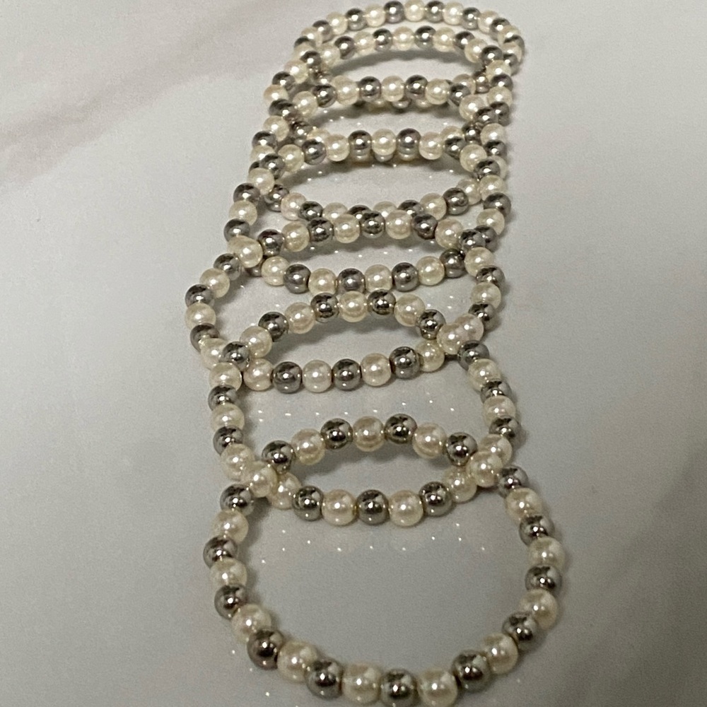 Faux pearl bracelets